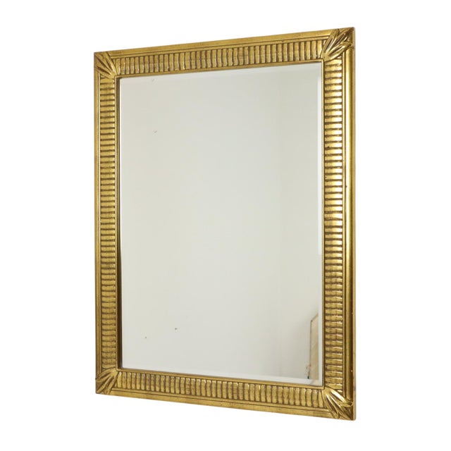 Hollywood Regency Bevelled Gold Mirror from Deknudt, 1970s For Sale - Image 13 of 18