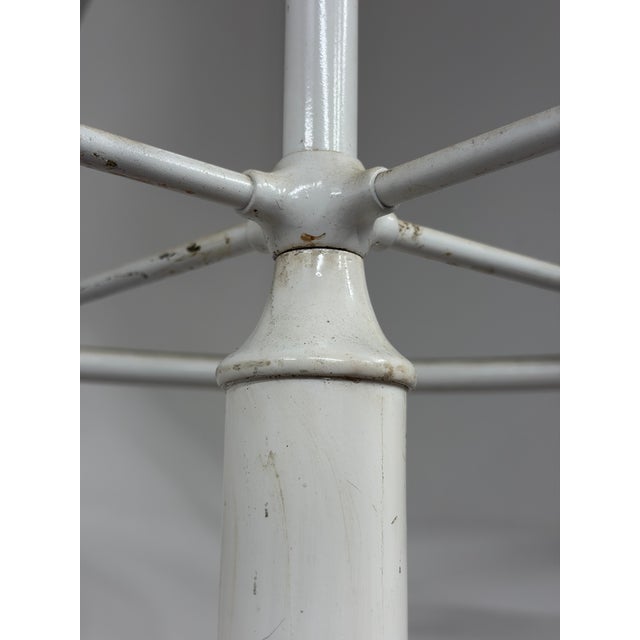 Norwich Nickle and Brass Industrial Revolving Clothing Rack, Norwich Ct For Sale - Image 15 of 17