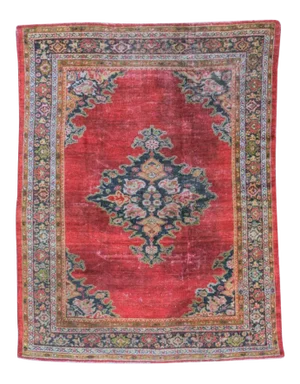 1900s Hand Knotted Antique Persian Sultan Abad Rug - 7'9"x 9'8"