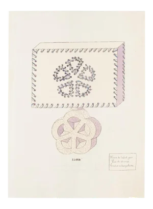 Unknown - Lamp - Original China ink and Watercolor - Late 19th Century