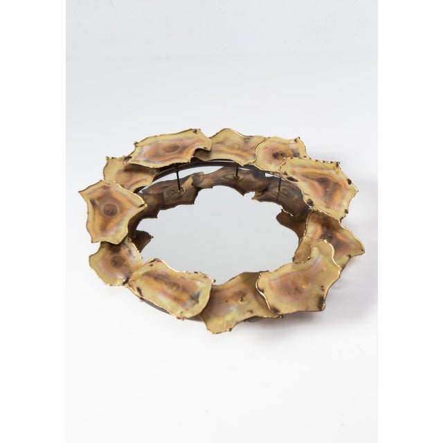 1970s Sun Mirror Sculpture Brass Sheets Usa C. 1970s (31 Cm), 1960s For Sale - Image 5 of 8