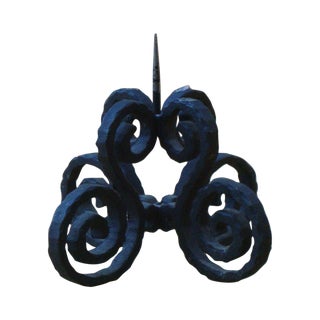 Antique Cast Iron Pricket Candlestick For Sale