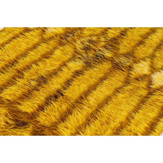 Mid-Century Modern Scandinavian Long Pile Rug, 1960s For Sale - Image 3 of 5