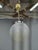 Metal Czechoslovak Ribbed Opaline Glass Pendant Light, 1970s For Sale - Image 7 of 10