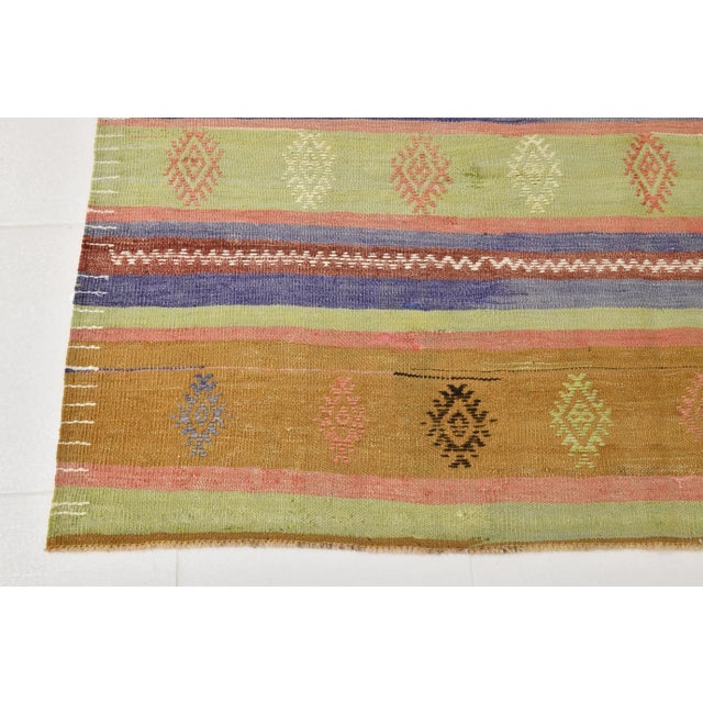Vintage Turkish Kilim Rug For Sale - Image 9 of 12