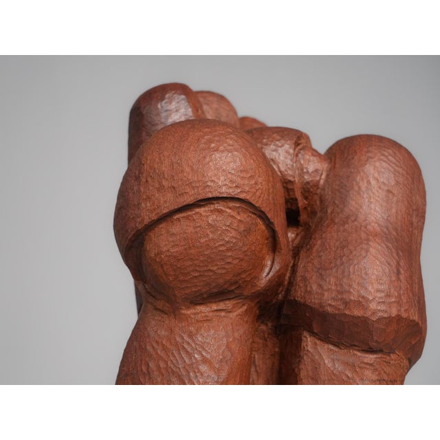Abstract Carved Wood Sculpture, 1980s, Wood For Sale - Image 6 of 9