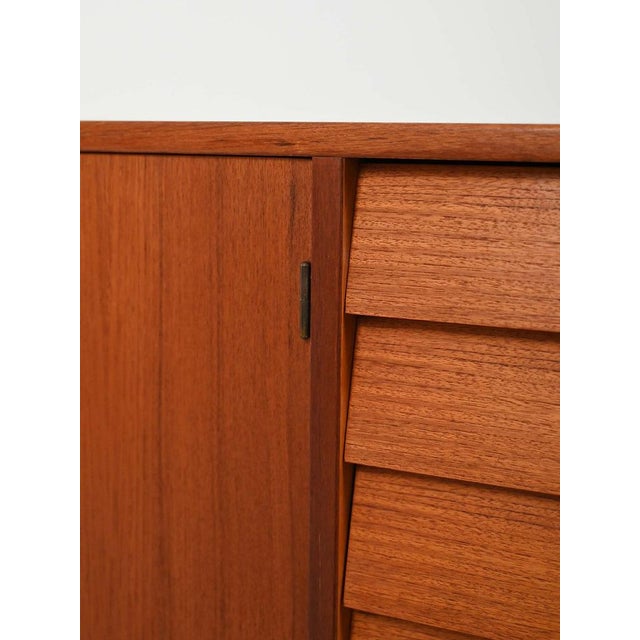 Brown Scandinavian Sideboard with Tiled Drawers, 1950s For Sale - Image 8 of 12
