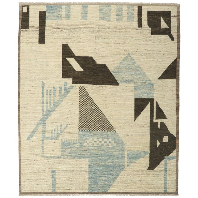 Moroccan Rug With Brutalist Style, 08'02 X 09'07 For Sale - Image 9 of 9