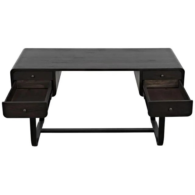 Noir NOIR Voltes Desk, Ebony Walnut with Black Iron For Sale - Image 4 of 5
