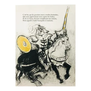 1976 Edouard Pignon Original Engraving Chevaliers No. 6