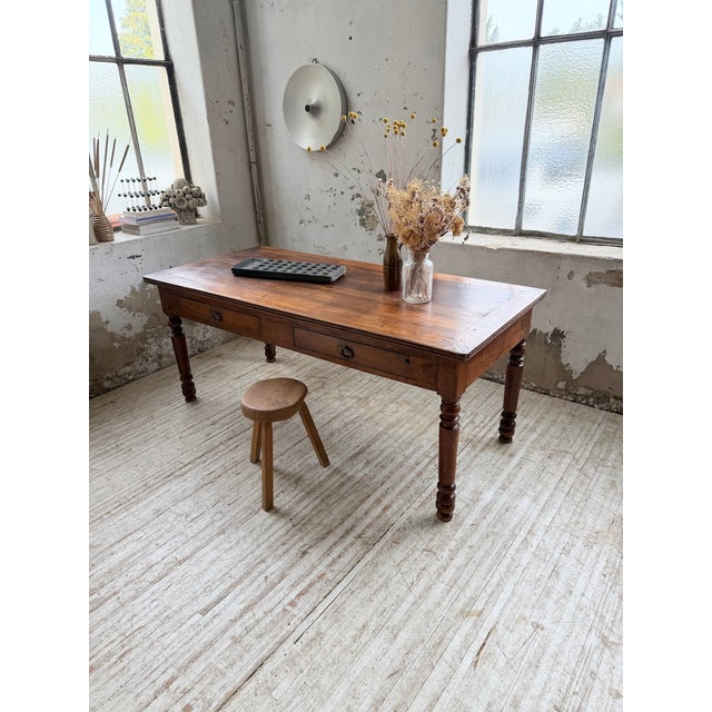 Antique Farmhouse Table in Walnut, 1900s For Sale - Image 18 of 18