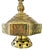 Metal Mid 20th Century Moroccan Moorish Engraved Brass Oil Lamp-Form Table Lamp For Sale - Image 7 of 10