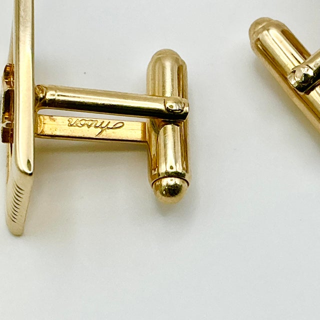 1950s Mid-Century Hollywood Regency Boho Chic “G” Initialed Cufflinks - A Pair. For Sale - Image 9 of 12
