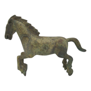 Vintage Chinese Bronze Han Dynasty Style Galloping Horse Statue Figurine