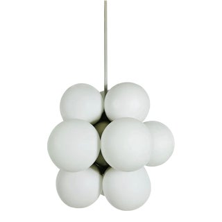 Atomic Kaiser Midcentury White 12- Arm Space Age Chandelier, 1960s, Germany For Sale