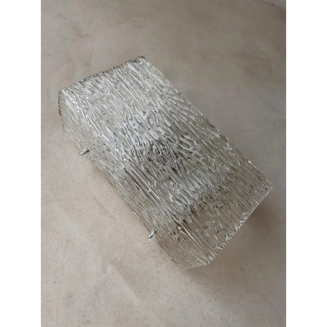 Glass Wall Lamp in Textured Glass from Kalmar Franken, 1960s For Sale - Image 7 of 13