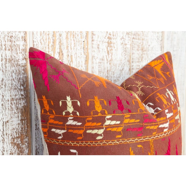Early 21st Century Avika Antique Indian Folk Pillow For Sale - Image 5 of 10