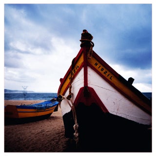 Leonore Ander, Fishing Boat on the Beach of Nazaré in Portugal, 1981, Photograph For Sale