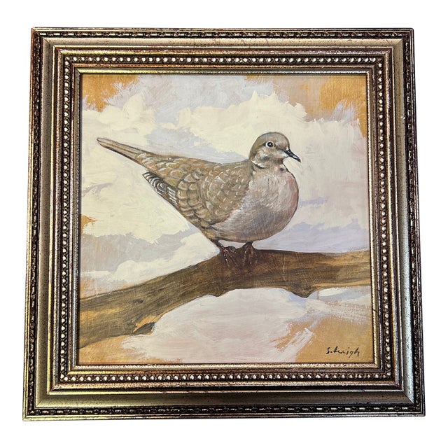 Contemporary Original “Peace Dove Resting” Painting by Stephen Heigh For Sale