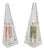 Postmodern Acrylic Pyramid Salt and Pepper Mills by Wayne Husted for Blenko Grainware Co., 1980s, Set of 2 For Sale