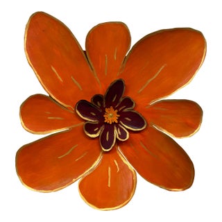 Pat & Andre Juneau Metal Flower Wall Sculpture, Extra Large For Sale