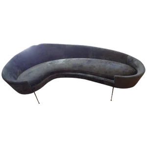 Mid Century Federico Munari Attributed Italian Curved Sofa