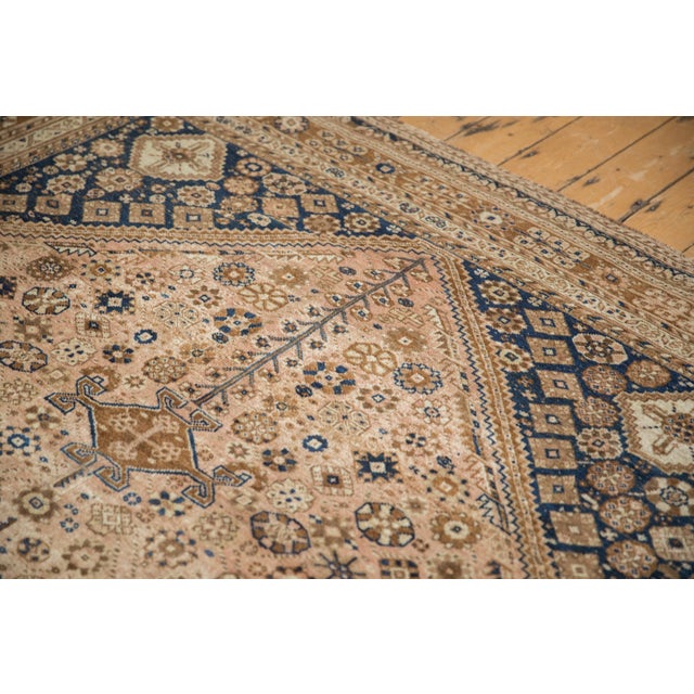 Vintage Distressed Qashqai Carpet - 7'4" X 9'7" For Sale In New York - Image 6 of 12