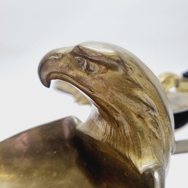 Art Deco Brass Desk Set with Stylized Eagle Heads, 1920s, Set of 5 For Sale - Image 13 of 18