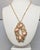 Mid-Century Modern Vintage 1973 Signed Napier Modernist Goldtone Cabochon Faux-Coral Pendant Necklace For Sale - Image 3 of 9