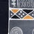 African Early 20th Century Elephant Batik Black Table Runner For Sale - Image 3 of 7
