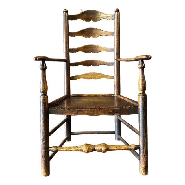 Late 17th Century Ladder-Back Barrister Chair. English or American For Sale