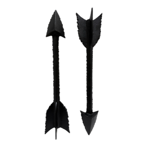 Large Rugged Black Metal Arrow Wall Decor-Set of Two