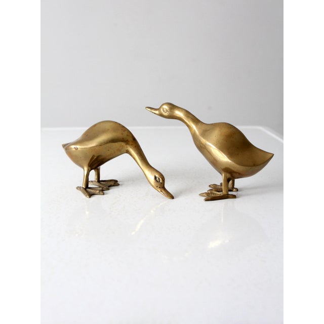 Mid 20th Century Mid Century Brass Bird Pair For Sale - Image 5 of 12