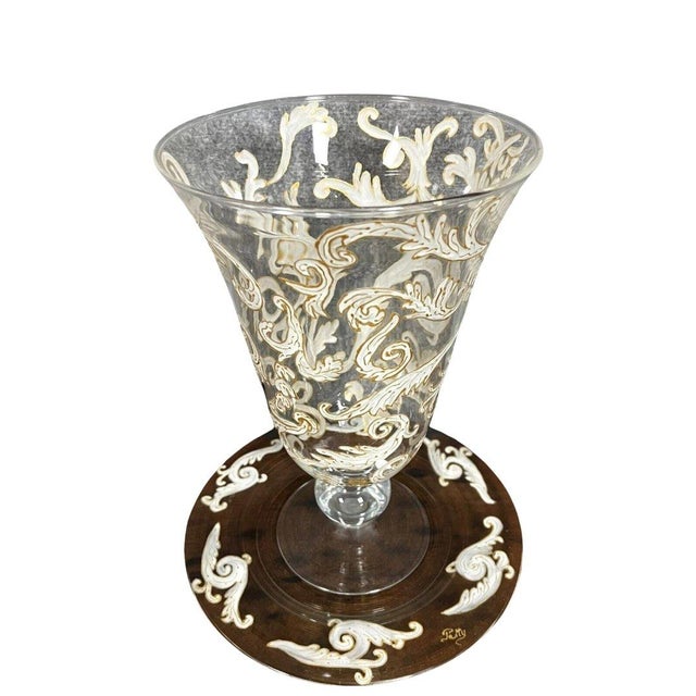 Vintage Crystal Vase and Tray Set from Baccarat, 1930s, Set of 2 For Sale - Image 3 of 5