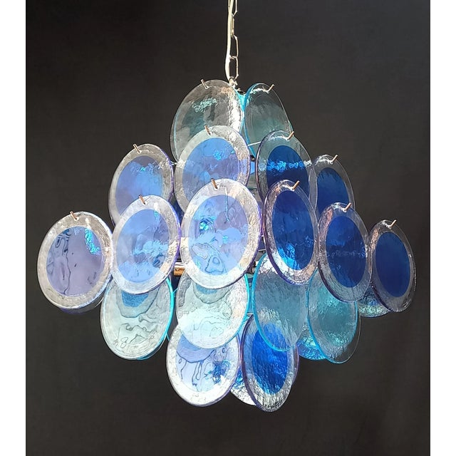Vintage Murano Pendant Light with Handmade Glass Discs, 1980s For Sale - Image 10 of 10