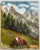 "Cow in the Swiss Alps", Original Oil Painting, by Van Ness For Sale - Image 9 of 9