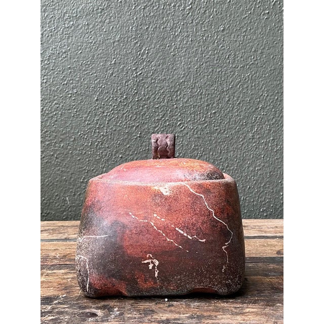 Ceramic Vintage Studio Pottery Lidded Ceramic Jar For Sale - Image 7 of 18