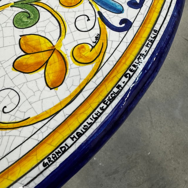 Hand-Painted Outdoor Table, Italy, 1970s For Sale - Image 4 of 18