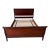 1970s Vintage Drexel Traditional Mahogany Queen Size Sleigh Bed Frame For Sale