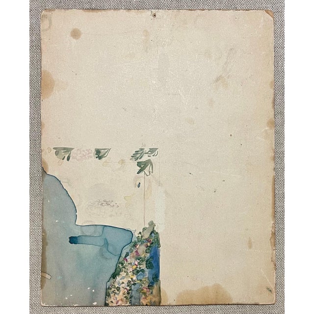 1930s Simka Simkhovitch, Simka Simkhovitch WPA Artist Oil Painting American Modernist Landscape Pond Tree, c.1930's For Sale - Image 5 of 5