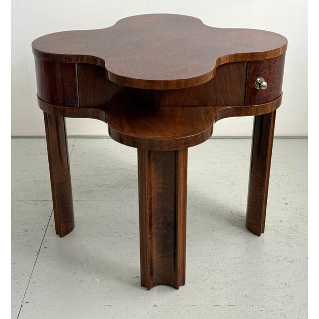 1930s Art-Deco Walnut Coffee Table with Drawers, 1930s For Sale - Image 5 of 11
