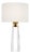 AERIN by Visual Comfort Signature Olsen 15" Cordless Accent Lamp in Crystal and Hand-Rubbed Antique Brass with Linen Shade For Sale