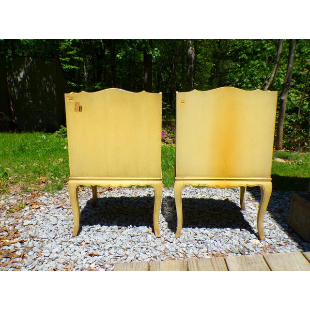 Vintage Pair French Provincial Nightstands Shabby Chic Two Tier End Tables For Sale - Image 11 of 12