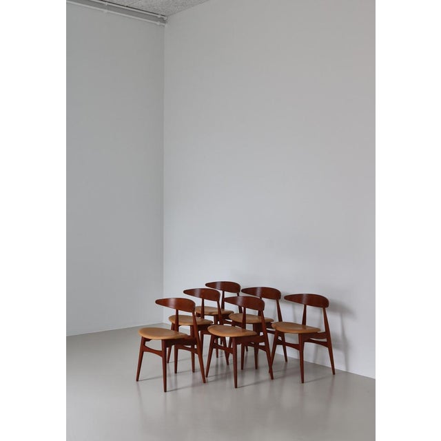 Carl Hansen & Søn Model CH33 Dining Chairs by Carl Hansen & Sons for Hans J. Wegner, Denmark, 1957, Set of 6 For Sale - Image 4 of 18