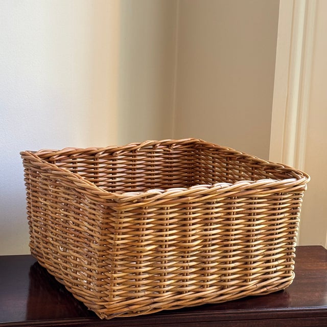 Vintage French Country-Style Storage Basket For Sale - Image 4 of 13