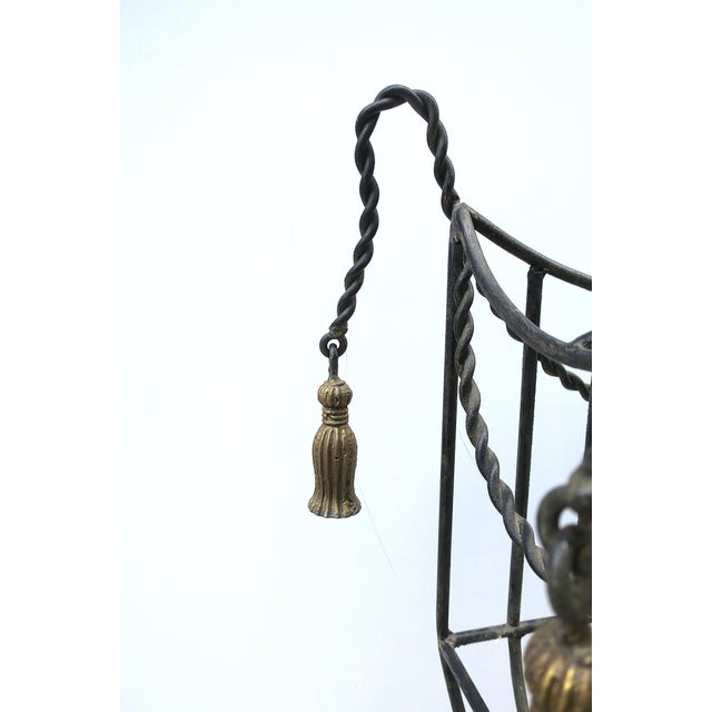 Firewood Holder Iron With Tassel Design For Sale - Image 10 of 12
