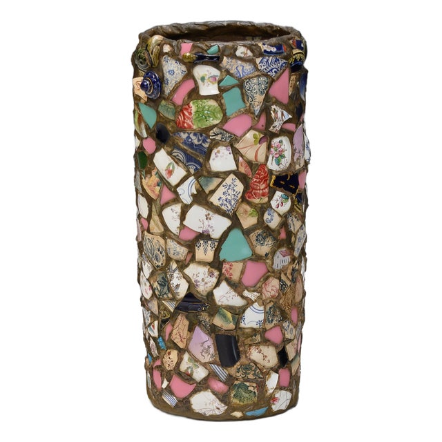 Terracotta Umbrella Stand, 1900s For Sale