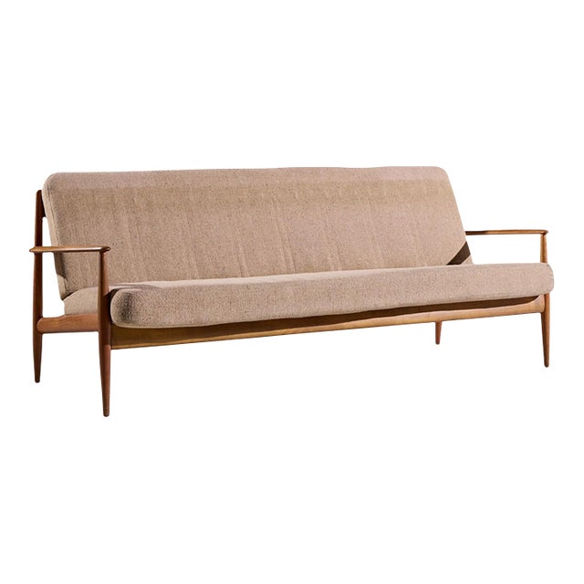 Grete Jalk for France and Son Mid Century Danish Teak Sofa For Sale
