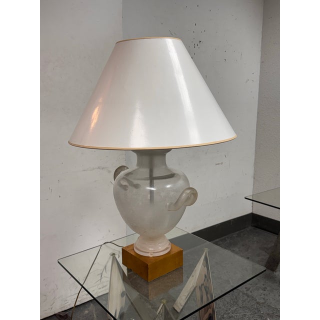 Odada Seguso Glass Vase Table Lamp For Sale - Image 4 of 13