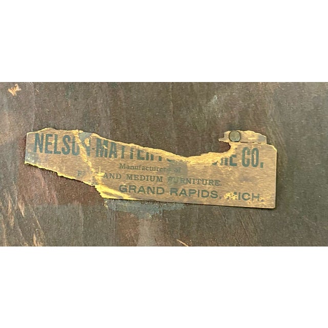 Vintage Nelson Matter Furniture Co Mission Arts and Crafts Lamp Table Nightstand For Sale - Image 9 of 9